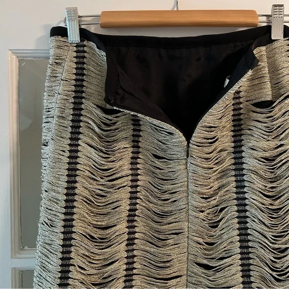 Erica Tanov metallic striped midi skirt - Picture 3 of 10